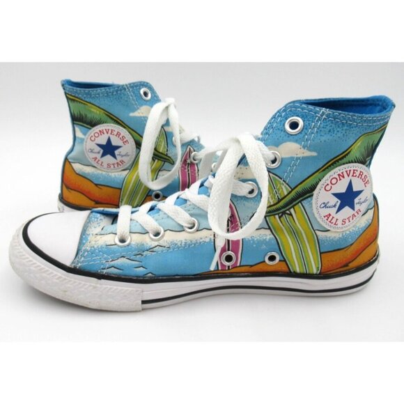 CONVERSE Chuck Taylor DINOVERSE Juniors US 3 Surfing Dinosaur Lace Up Sneakers - Picture 4 of 8